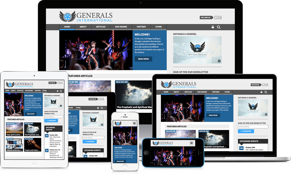Homepage Screenshots